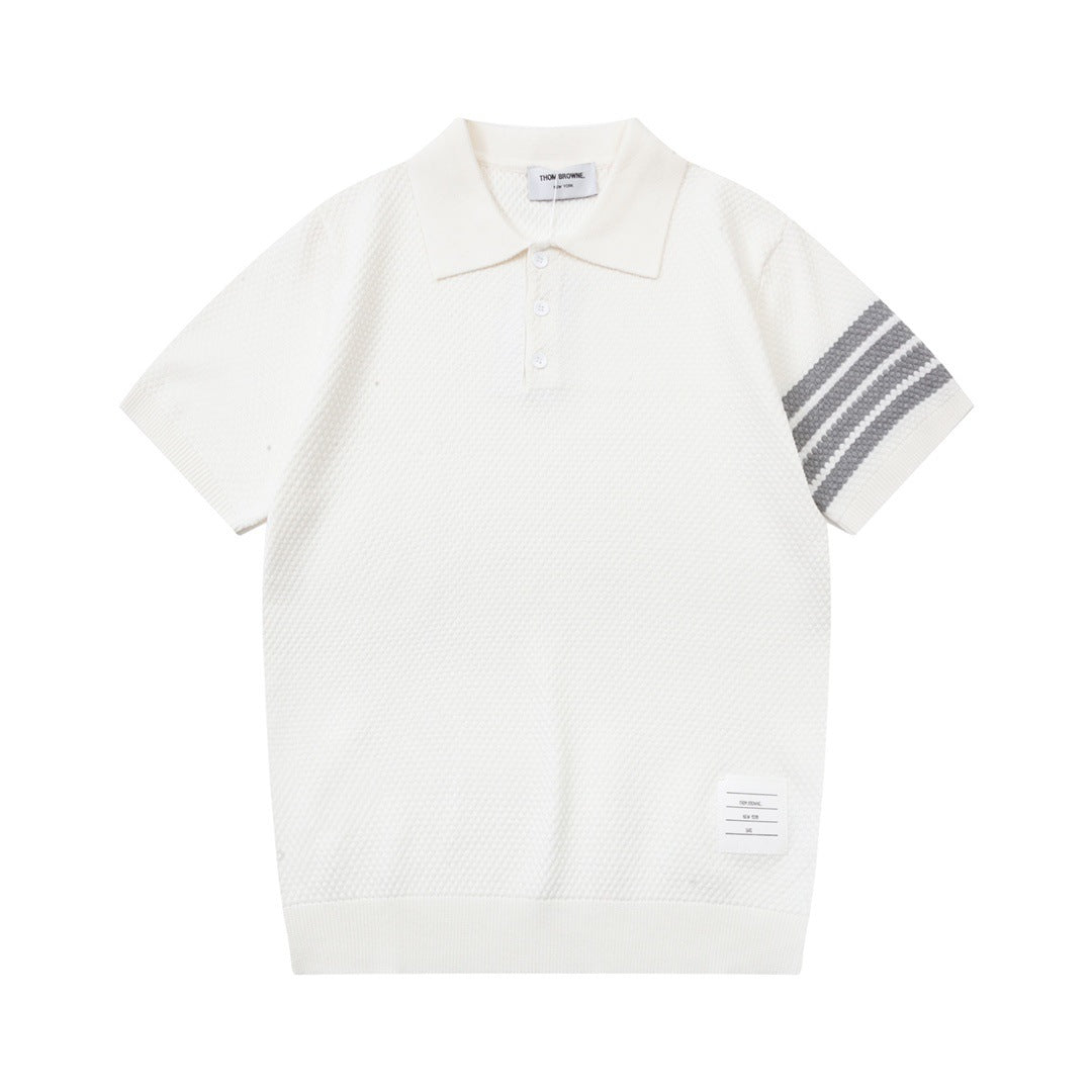 Classic four-bar POLO T-shirt THOM TREND