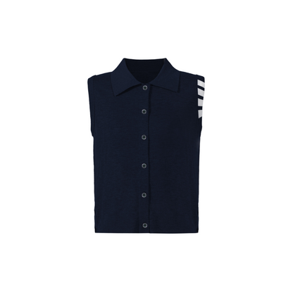 Women's tricolor knitted short sleeves（副本） THOM TREND