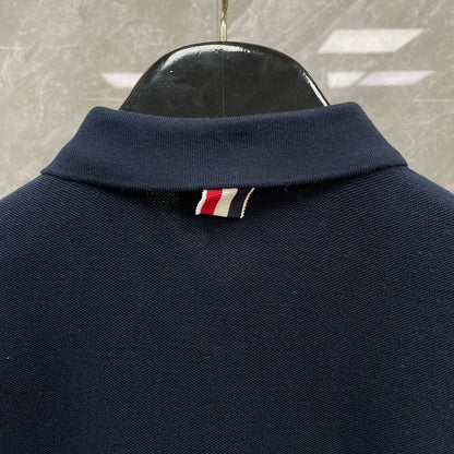 Men's Honeycomb Piqué Lapel T-Shirt THOM TREND