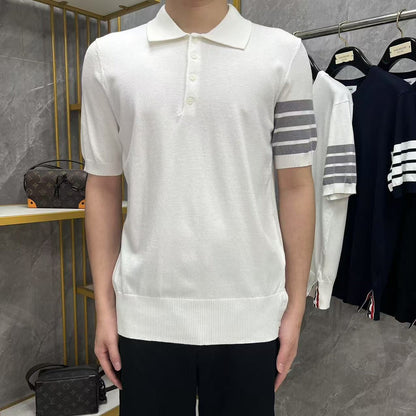 2025 SS  Men's sailboat embroidered POLO short sleeve THOM TREND